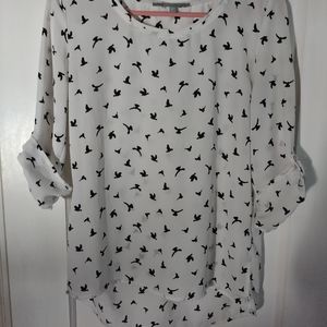 Birds print blouse